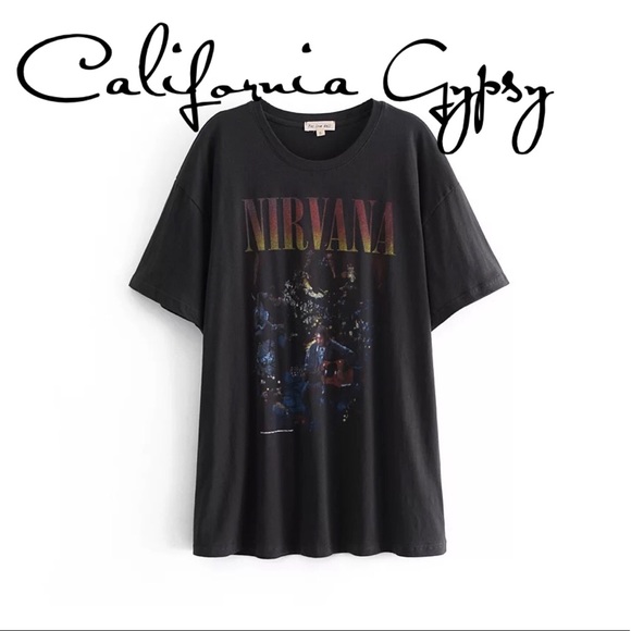 Nirvana Music Band Oversized T-shirt - Picture 2 of 14